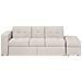 Divano Letto Beige Con Cassetti E Ottomano Contenitore Falster - Foto miniatura 8