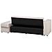 Divano Letto Beige Con Cassetti E Ottomano Contenitore Falster - Foto miniatura 20