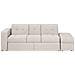 Divano Letto Beige Con Cassetti E Ottomano Contenitore Falster - Foto miniatura 11