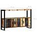 Credenza 120x30x75 Cm In Legno Massello Di Recupero - Foto miniatura 7