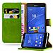 Custodia Compatibile Con Sony Xperia Z3 Compact In Verde Erbe - Coperchio Protettiva Con Chiusura Magnetica, Funzione Stand E Tasca Per Le Carte - Foto miniatura 1