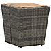 Tavolino Grigio 41,5x41,5x43 cm in Polyrattan e Legno di Acacia - Foto miniatura 1