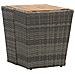 Tavolino Grigio 41,5x41,5x43 cm in Polyrattan e Legno di Acacia - Foto miniatura 3