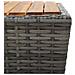 Tavolino Grigio 41,5x41,5x43 cm in Polyrattan e Legno di Acacia - Foto miniatura 6