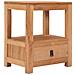 Comodino 40x30x50 Cm In Legno Massello Di Teak - Foto miniatura 1