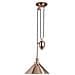 Sospensione A Soffitto A Cupola Con 1 Luce Rise & Fall In Rame Lucido, E27 - Foto miniatura 1