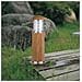 Paletto Luminoso Da Esterno 1 Luce Acciaio Inox, Teak Ip55, E27 - Foto miniatura 2