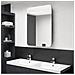 Armadietto Bagno Con Specchio E Led Grigio Lucido 60x11x80 Cm - Foto miniatura 1
