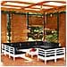 Set Divani Da Giardino 12 Pz Con Cuscini Bianchi Legno Di Pino - Foto miniatura 1