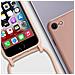 Cover Semirigida Per Iphone 7, 8, Se 2020/2022 Cordino Nylon 80 Cm Rosa Chiaro - Foto miniatura 3