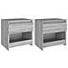 Comodini Rovere Grigio 2pz 40x30x39 Cm Legno Ingegnerizzato - Foto miniatura 1