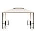 Gazebo Con Teli Laterali E Doppio Tetto 3x4 M Crema - Foto miniatura 5