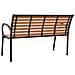 Panca da Giardino Nera e Marrone 116 cm Acciaio e WPC - Foto miniatura 3