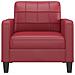 Poltrona Rosso Vino 60 Cm In Similpelle - Foto miniatura 3