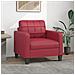 Poltrona Rosso Vino 60 Cm In Similpelle - Foto miniatura 1