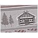 Telo Arredo Multiuso Linea Pensieri Delicati In Cotone Disegno Chalet Matrimoniale Rosso - Foto miniatura 4