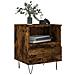Comodini 2pz Rovere Fumo 40x35x50 Cm In Legno Multistrato - Foto miniatura 3