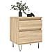 Comodini 2pz Rovere Sonoma 40x35x50 Cm In Legno Multistrato - Foto miniatura 3