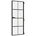 Porta Interni Sottile Nera 76x201,5cm Vetro Temperato Alluminio - Foto miniatura 2
