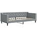 Divano Letto Estraibile Cassetti Grigio Chiaro 90x200cm Tessuto - Foto miniatura 3
