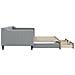 Divano Letto Estraibile Cassetti Grigio Chiaro 90x200cm Tessuto - Foto miniatura 6