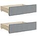 Divano Letto Estraibile Cassetti Grigio Chiaro 90x200cm Tessuto - Foto miniatura 8