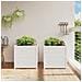 Fioriere Da Giardino 2 Pz Bianche In Legno Massello Di Pino - Foto miniatura 3