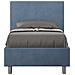 Letto Contenitore Imbottito 80x200 Microfibra Blu Adele - Foto miniatura 1