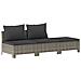 Set Divani Da Giardino 3 Pz Con Cuscini In Polyrattan Grigio - Foto miniatura 1