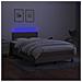 Letto a Molle con Materasso e LED Tortora 120x190 cm in Tessuto - Foto miniatura 5