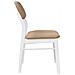 Sedie da Pranzo con Cuscini 2 pz Bianco Legno Massello di Hevea - Foto miniatura 2