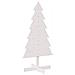 Albero Di Natale Decorativo Bianco 120cm Legno Massello Di Pino - Foto miniatura 2