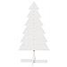 Albero Di Natale Decorativo Bianco 120cm Legno Massello Di Pino - Foto miniatura 3