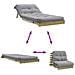 Divano Letto Futon con Materasso 90x206x11cm Pino Impregnato - Foto miniatura 8