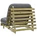 Divano Letto Futon con Materasso 90x206x11cm Pino Impregnato - Foto miniatura 7