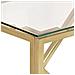Tavolino Consolle Dorato Acciaio Inossidabile E Vetro Temperato - Foto miniatura 4