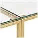 Tavolino Consolle Dorato Acciaio Inossidabile E Vetro Temperato - Foto miniatura 5