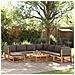 Lusso Casadino -  Set Divano Giardino 9 Pz Con Cuscini Legno Massello Di Acacia - Foto miniatura 8