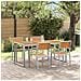 Set da Pranzo da Giardino 5 Pezzi in Legno Massello di Acacia e Metallo - Foto miniatura 2