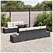 Set Divano da Giardino 8 Pezzi con Cuscini Nero Polyrattan - Foto miniatura 3