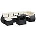 Set Divani da Giardino con Cuscini 8 pz Nero in Polyrattan - Foto miniatura 1
