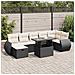 Set Divani da Giardino con Cuscini 8 pz Nero in Polyrattan - Foto miniatura 2