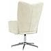 Lusso Casadino -  Sedia Relax Bianco Crema Velluto - Foto miniatura 4