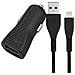 Caricatore Per Accendisigari 2 Usb 17w 3.4a Hardcase Con Cavo Lightning A Usb, Nero - Foto miniatura 1