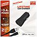 Caricatore Per Accendisigari 2 Usb 17w 3.4a Hardcase Con Cavo Lightning A Usb, Nero - Foto miniatura 4