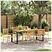 Set da Pranzo per Giardino 7 pcs Beige e Marrone - Foto miniatura 2
