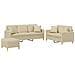 Set Divani 3 pz con Cuscini Crema in Tessuto - Foto miniatura 1