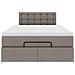 Struttura Letto Pouf con Materasso Tortora 120x190 cm Tessuto - Foto miniatura 7