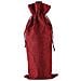 Confezione Da 12 Sacchetti Di Iuta Con Coulisse - Sacchetti Regalo Rustici Per Bottiglie Da 750ml Red - Foto miniatura 2