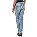 Pantaloni Lunghi In Denim Effetto Strappato Con Orli Skinny F054176 Donna - Foto miniatura 2